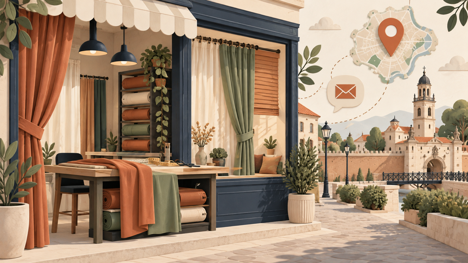 Promovare locală pentru un atelier de perdele din Alba Iulia: de la căutare la măsurători