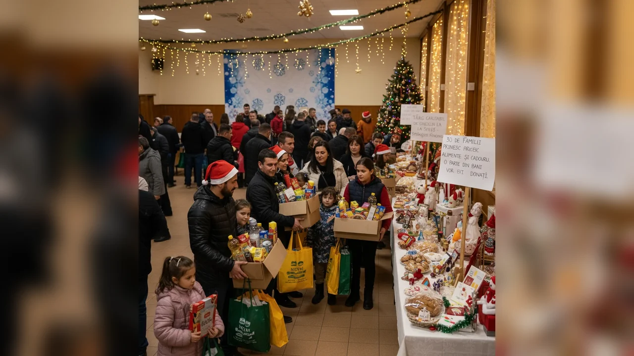 30 de familii sprijinite cu alimente și cadouri, o parte din fonduri vor fi donate