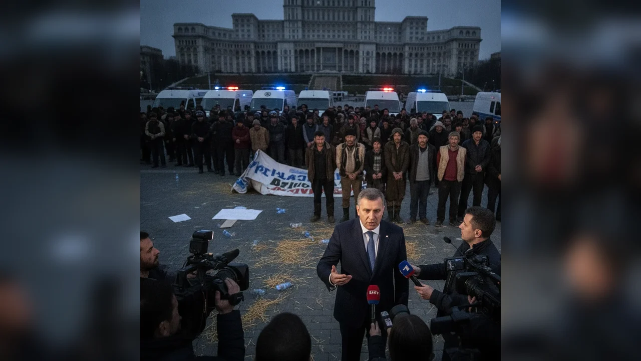 47 de persoane reținute după protestul oierilor din Piața Victoriei