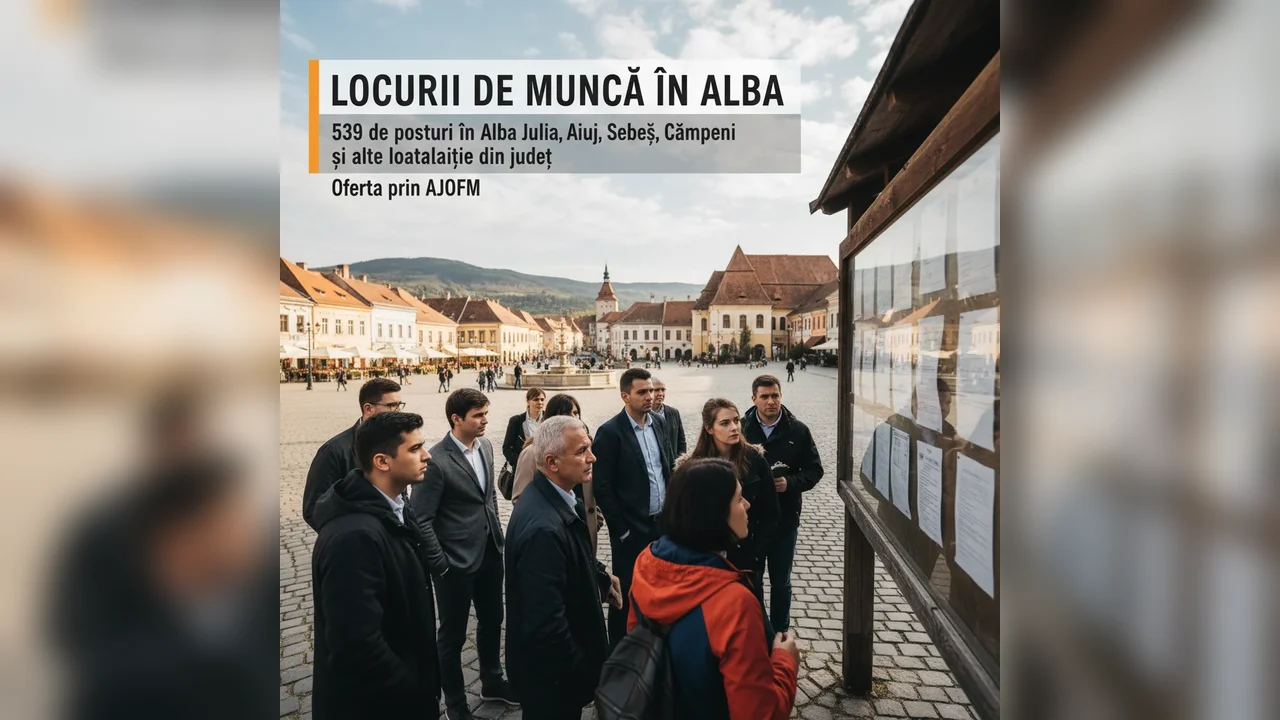 539 posturi disponibile în Alba Iulia, Aiud, Blaj, Sebeș, Câmpeni și alte localități, ofertă AJOFM