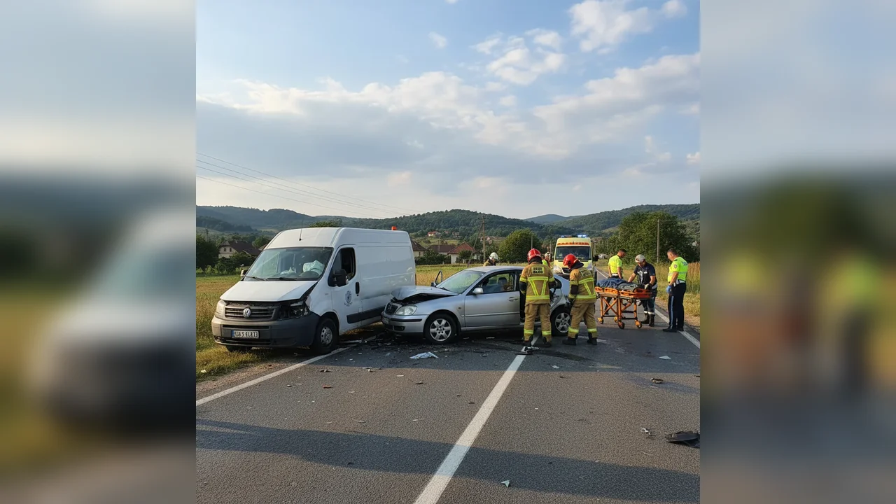 Accident grav în Feneș între autoutilitară și autoturism