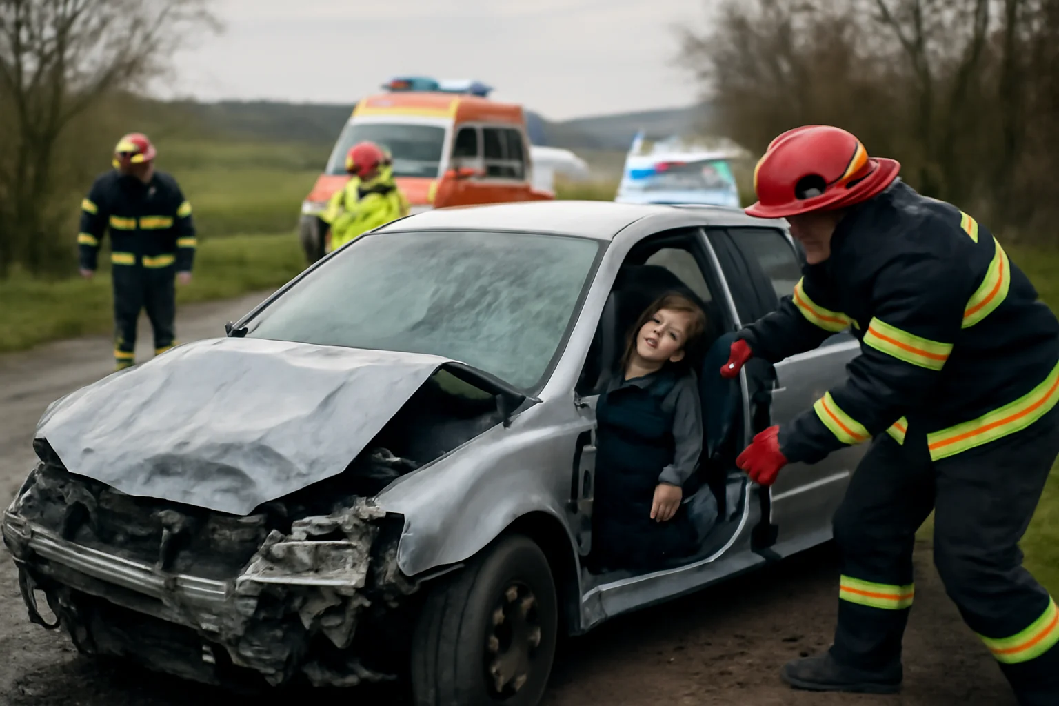 Accident rutier grav între Cut și Câlnic, lângă Alba Iulia: o femeie a ajuns la spital după ce a rămas încarcerată