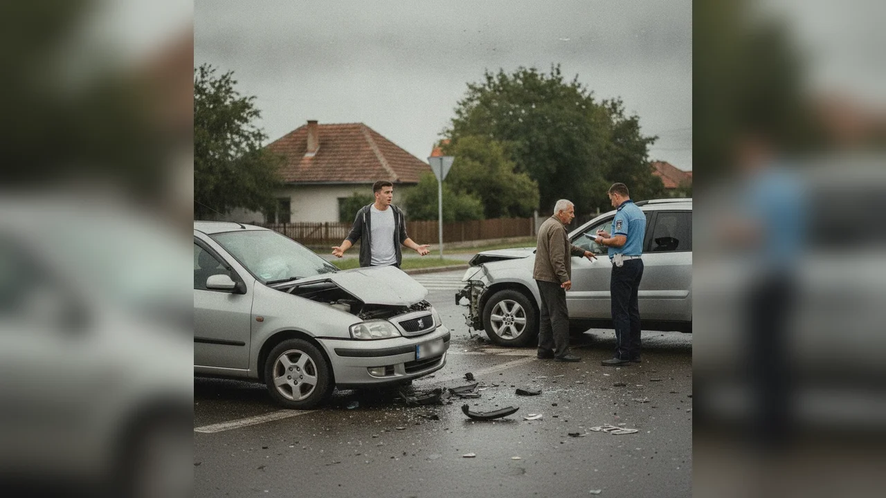 Accident rutier la Ighiu: Șofer începător implicat