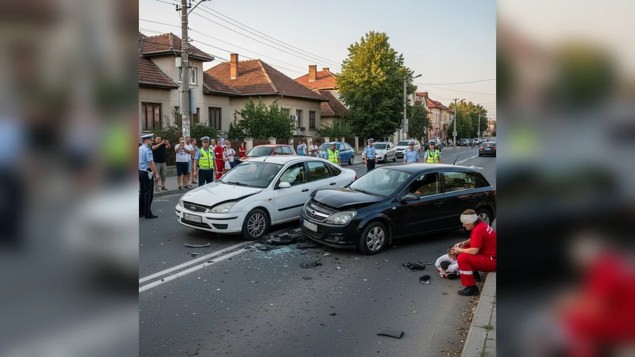 Accident rutier pe strada Mărășești din Alba Iulia, două mașini implicate
