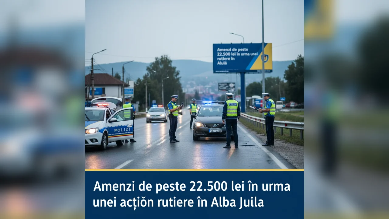 Acțiune rutieră la Alba Iulia: amenzi de peste 22.500 de lei într-o singură zi