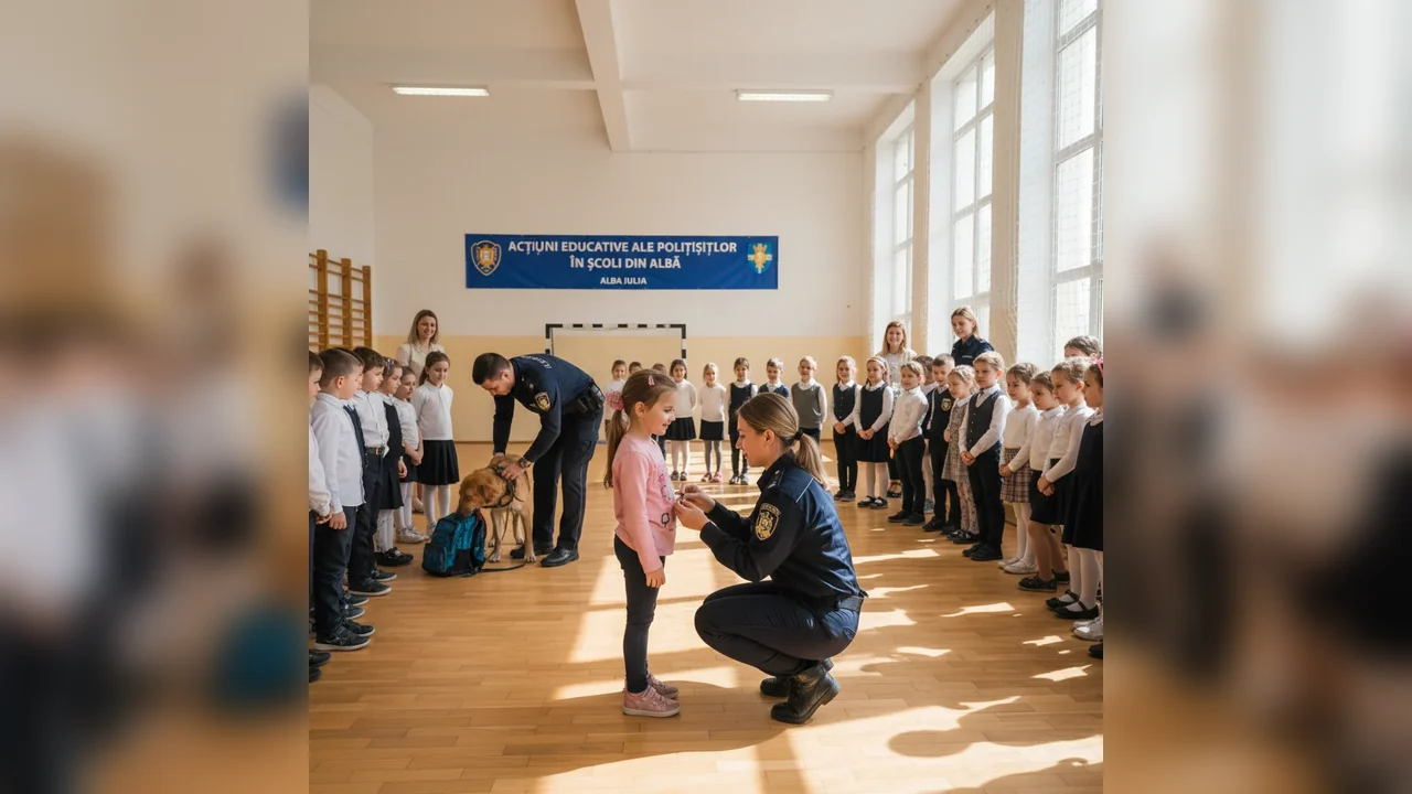 Activități educative ale polițiștilor în școli din Alba Iulia și alte localități ale județului