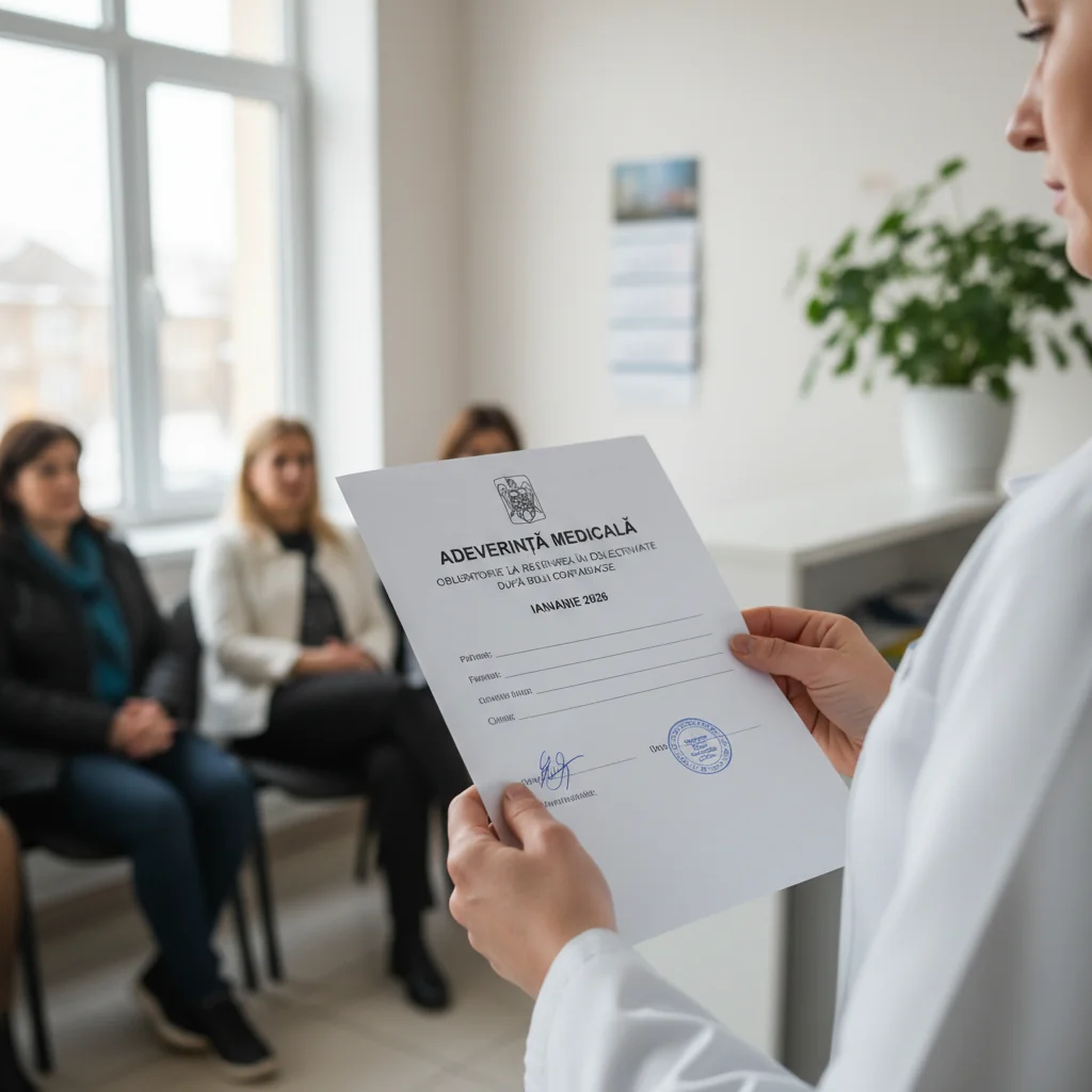 Adeverință medicală obligatorie pentru revenirea în colectivitate după boli contagioase, începând cu ianuarie 2026