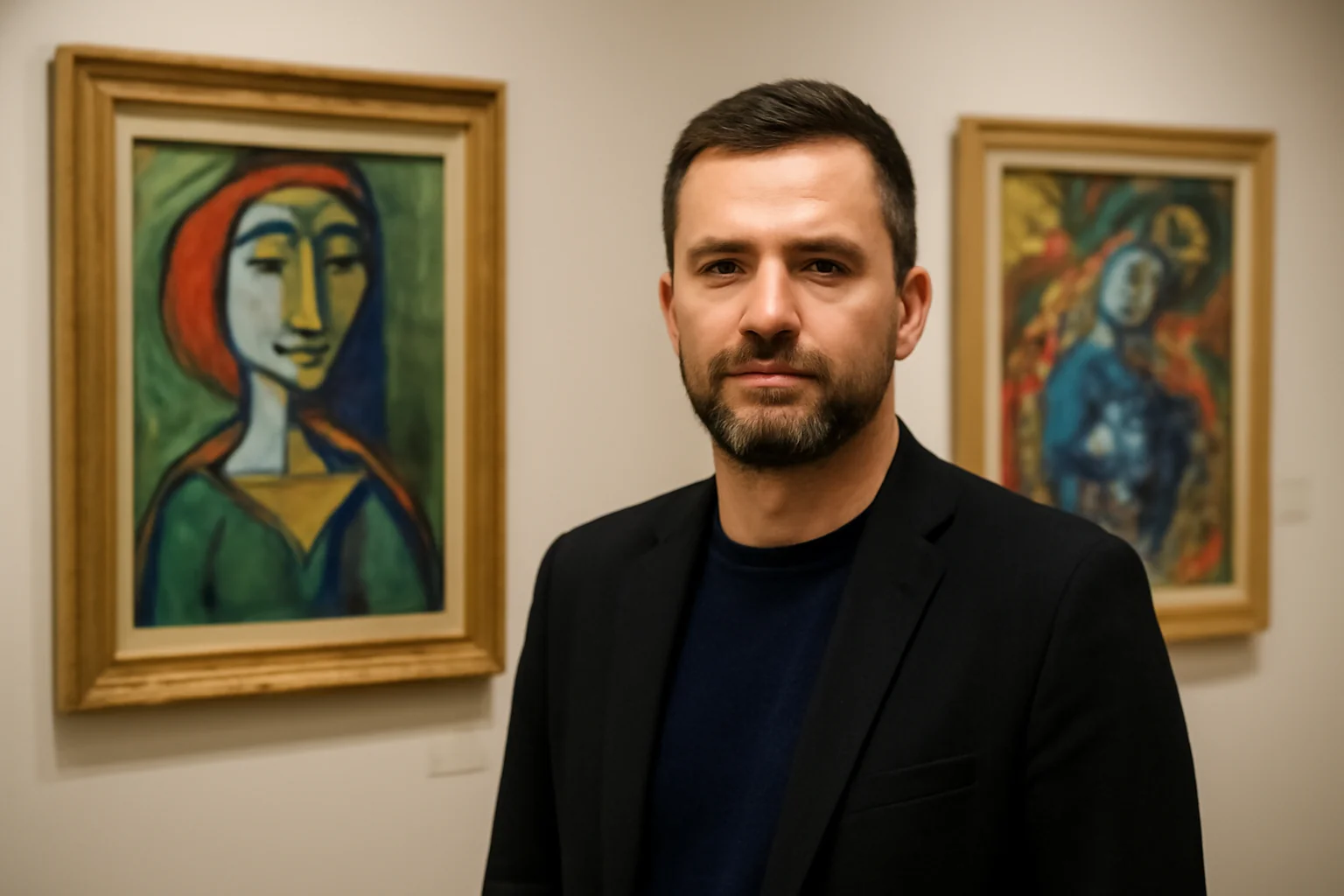 Aiudeanul Ștefan Balog, prezent la o prestigioasă expoziție internațională în New Delhi, în același spațiu cu lucrări de Picasso și Chagall