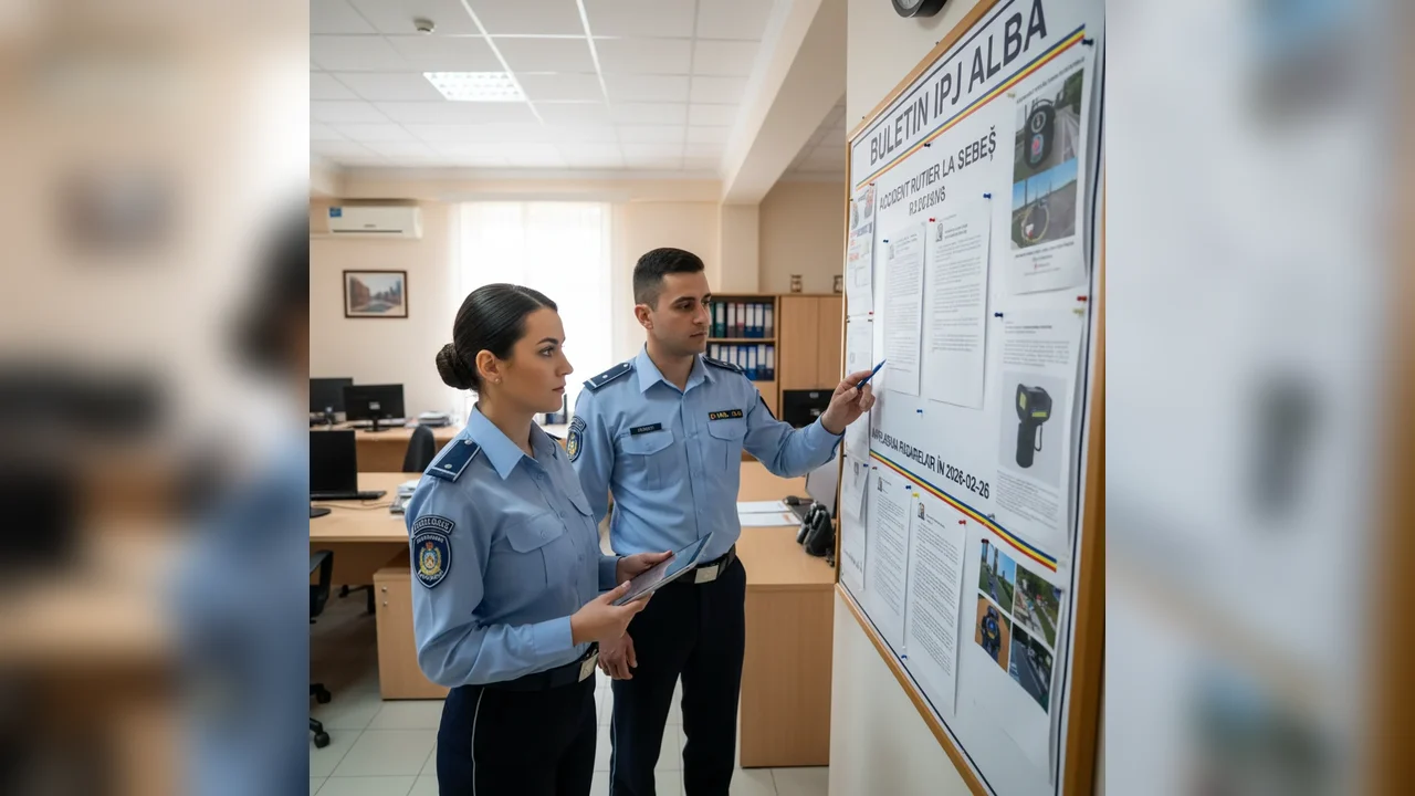 Alba Iulia: Buletin IPJ Alba despre accidentul de la Sebeș și radarele anunțate pentru 26 februarie