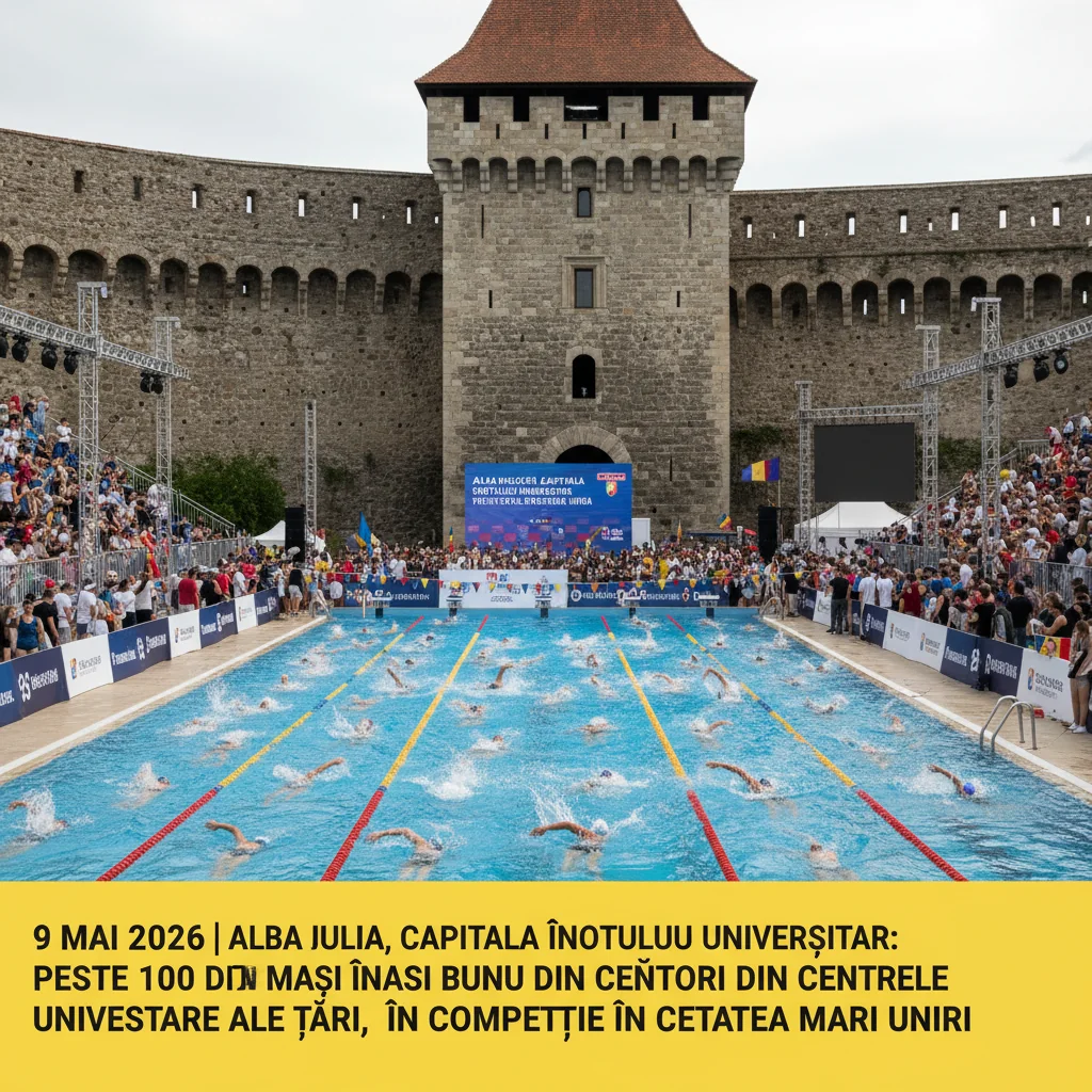 Alba Iulia devine capitala înotului universitar cu 100 de sportivi