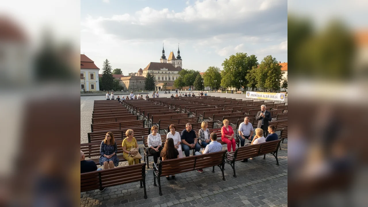 Alba Iulia investește în mobilier urban: peste 100 de bănci noi pentru parcuri și cartiere