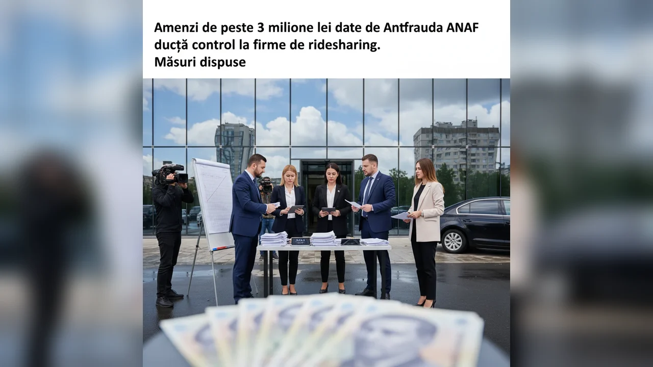 Antifrauda ANAF aplică amenzi de peste 3 milioane lei firmelor de ridesharing după controale; măsuri importante dispuse