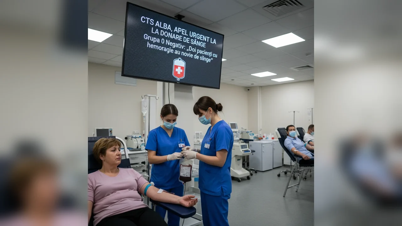 Apel urgent CTS Alba pentru donare de sânge grupa 0 negativ