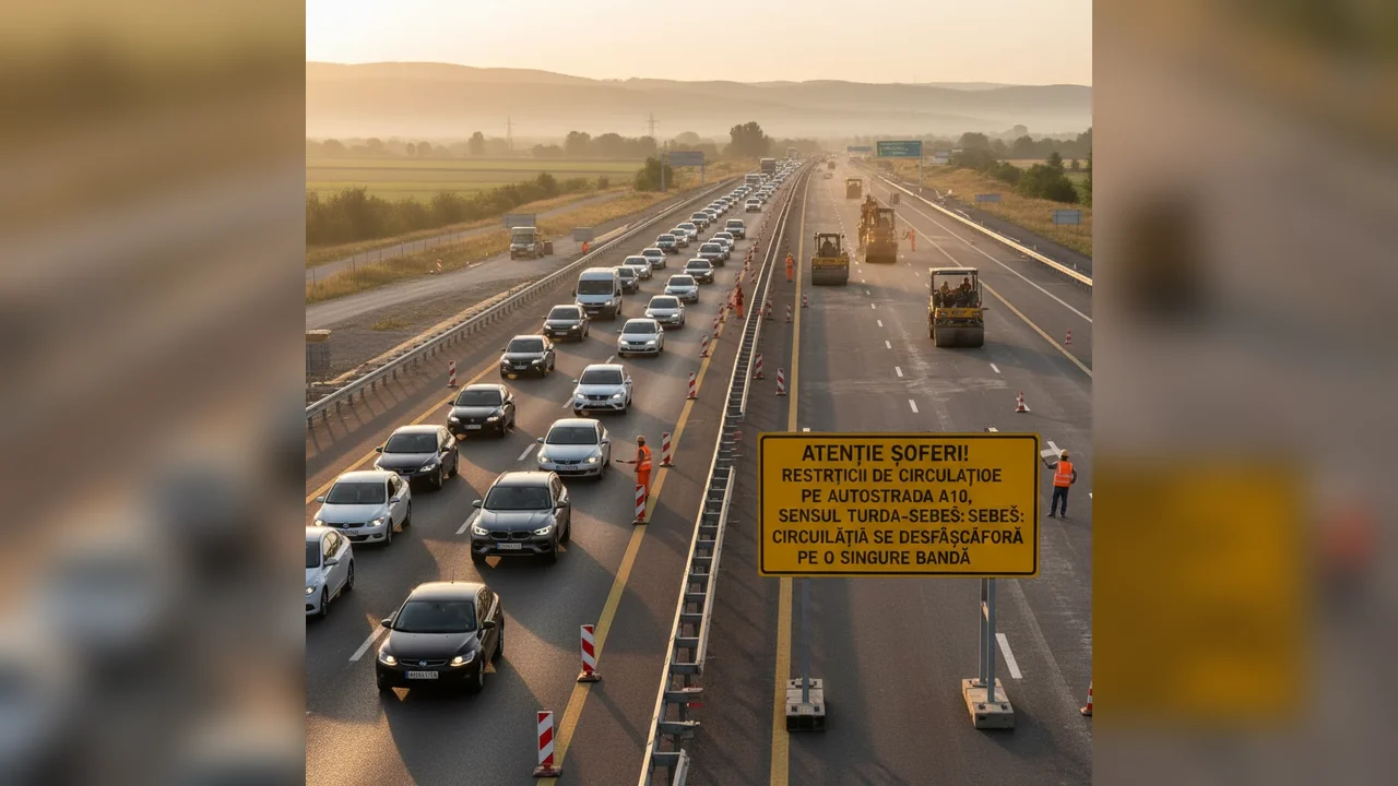 Atenție șoferi! Restricții pe A10, circulație pe o bandă