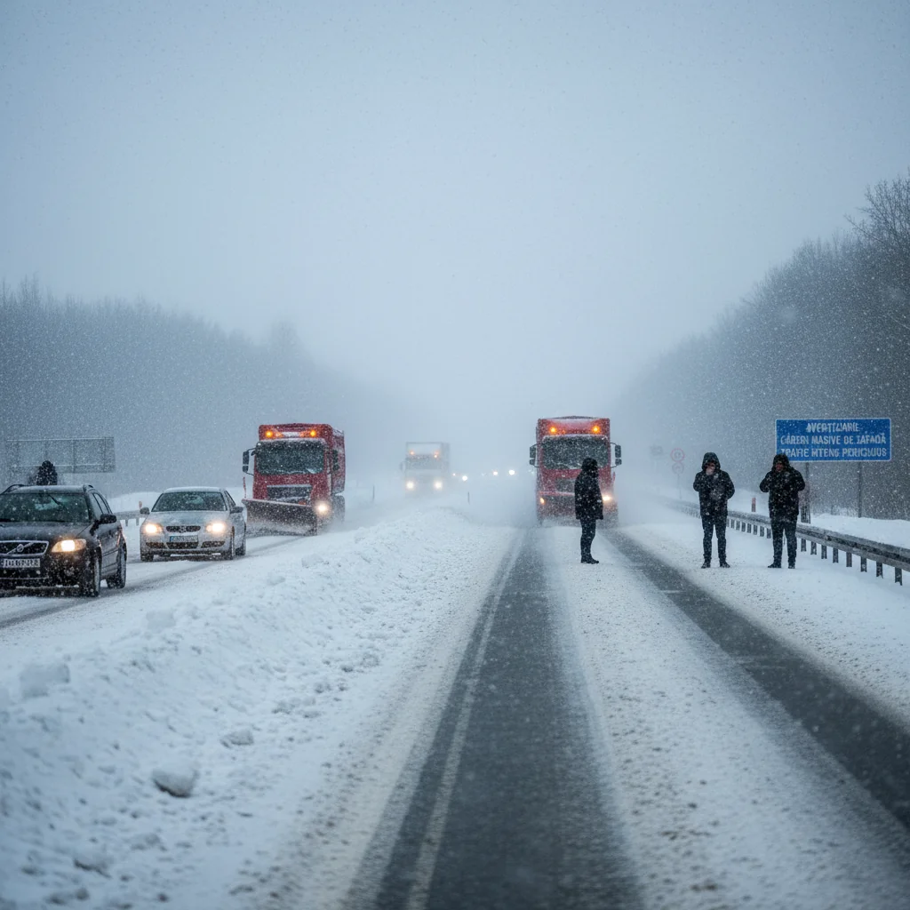 Avertizare de ninsori abundente în sudul țării: implicații pentru traficul rutier și aerian la plecarea din Alba Iulia