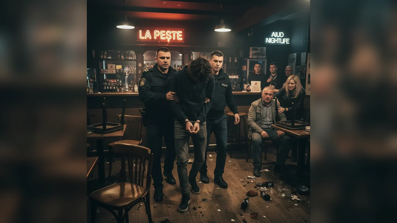 Bărbat din Aiud arestat după o încăierare într-un bar, în urma agresării unui tânăr