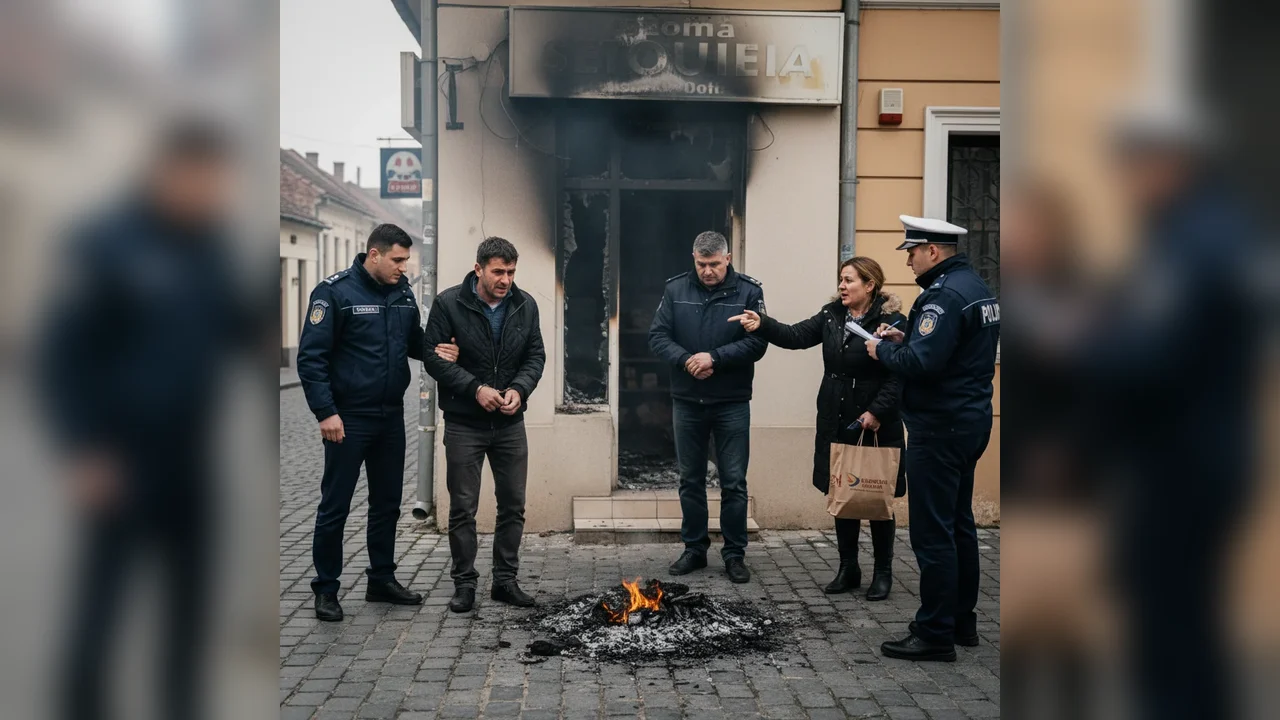 Bărbat din Câmpeni reținut după ce a aprins foc în fața unui magazin și a amenințat o femeie