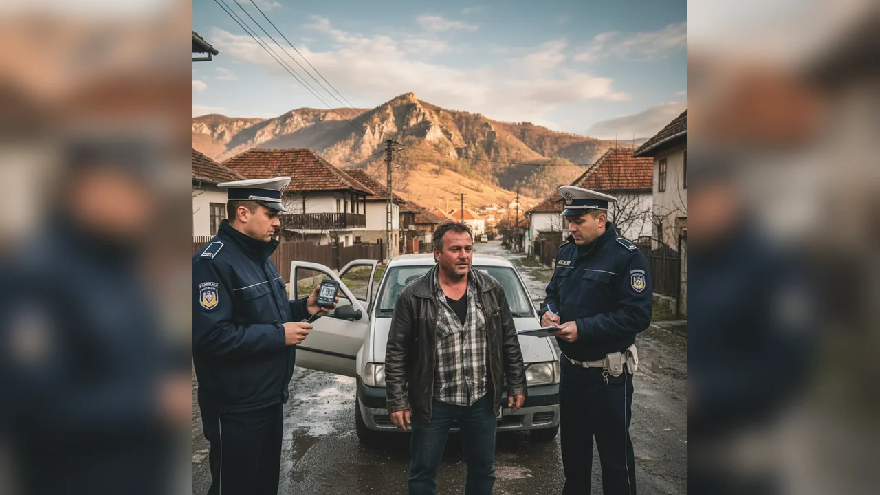 Bărbat din Roșia Montană prins beat la volan, dosar penal deschis; valoarea alcoolemiei înregistrate de etilotest