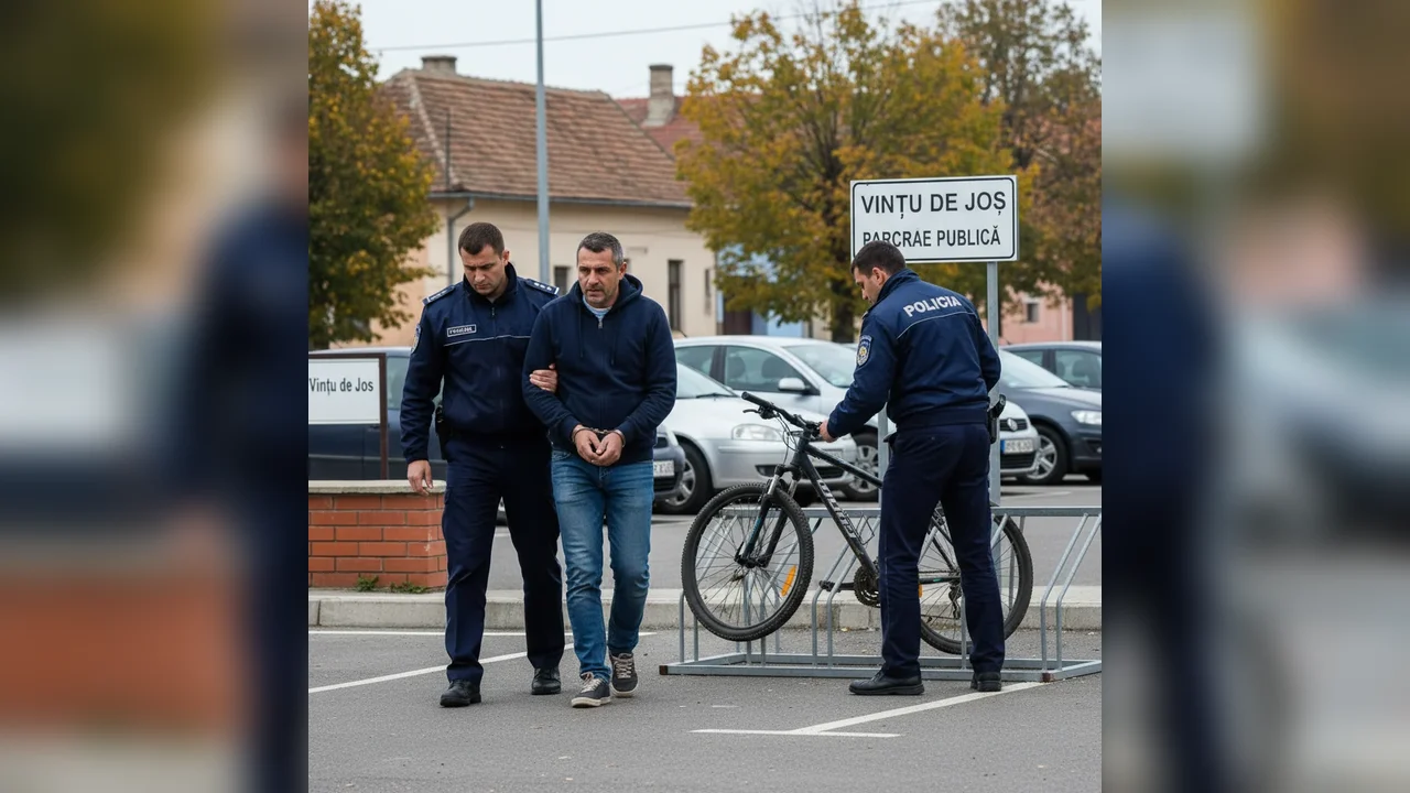 Bărbat din Șibot, arestat după ce a sustras o bicicletă nesupravegheată din parcarea unui bloc din Vințu de Jos