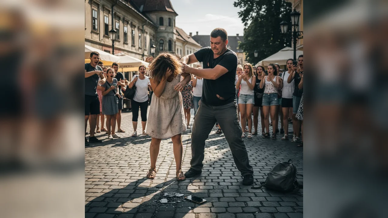 bărbatul a lovit-o și i-a distrus telefonul mobil