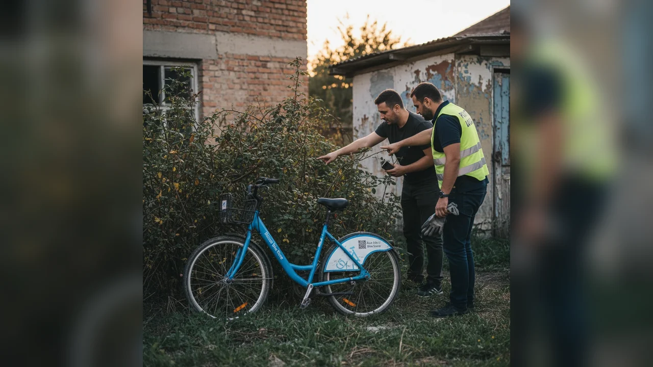 Bicicletă furată din bike-sharing găsită într-un loc ascuns