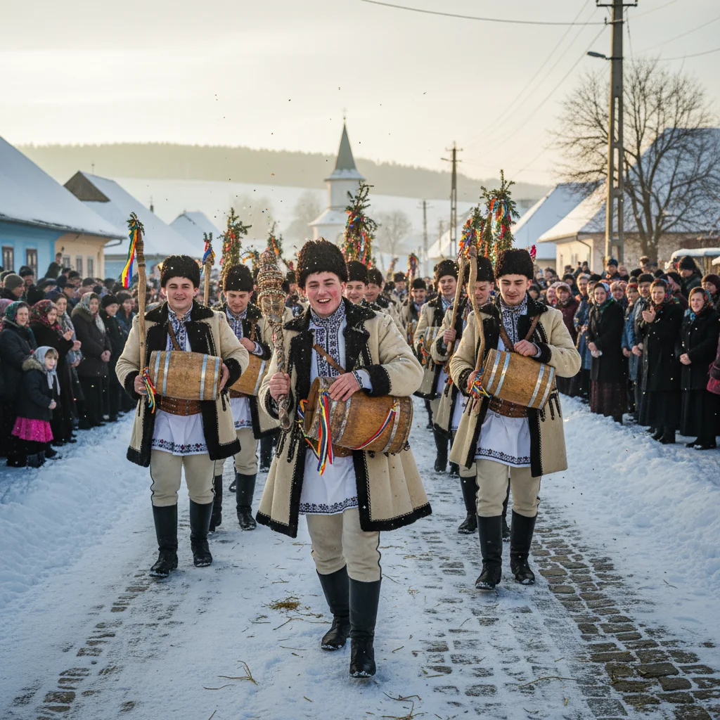 Butea feciorilor din Cunța 2025, tradiție de iarnă marcată la Alba Iulia și în județul Alba