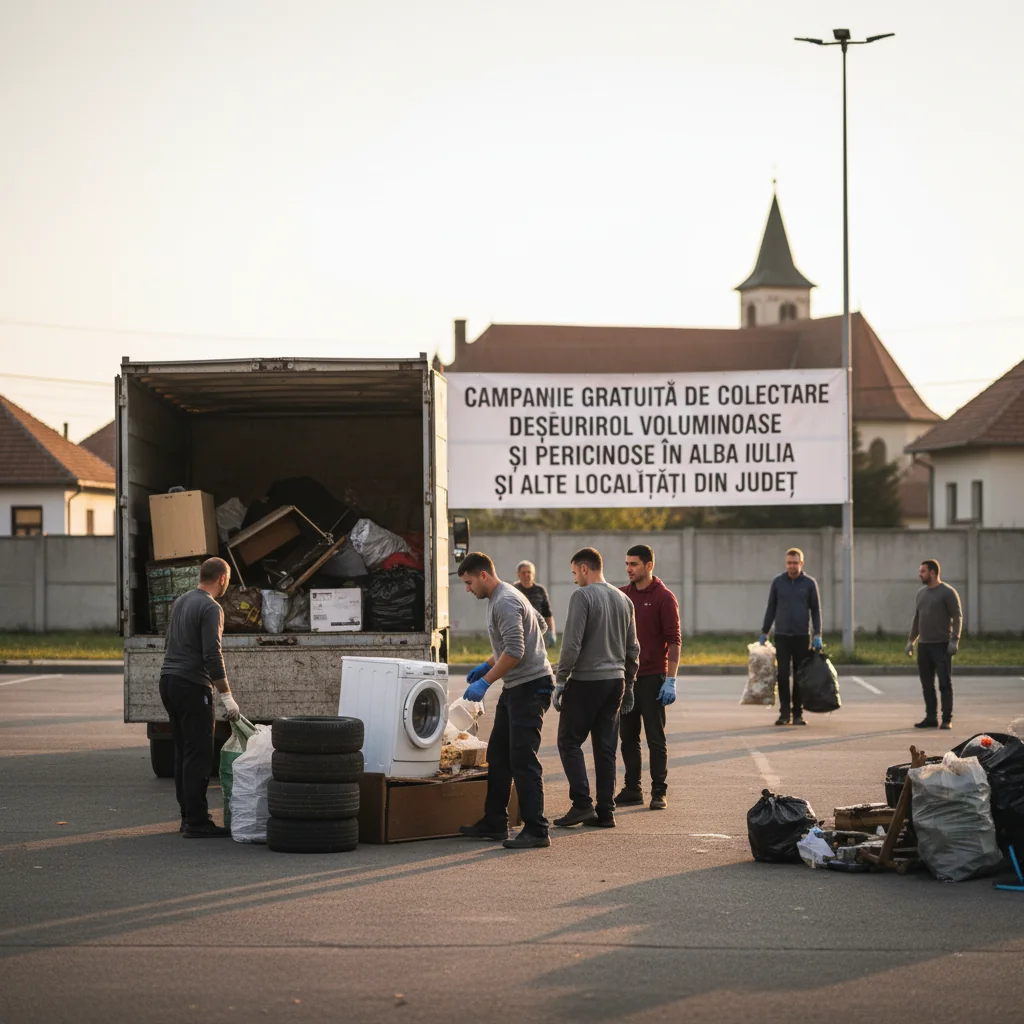 Campanie gratuită de colectare a deșeurilor voluminoase și periculoase la Alba Iulia și în alte localități din Alba