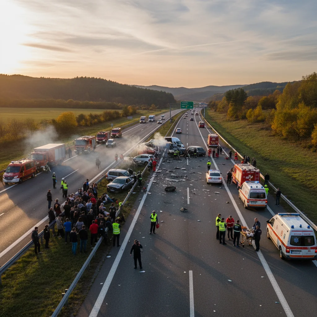 Coliziune între autoturism și autocamion pe A1, în județul Alba, în apropiere de Alba Iulia