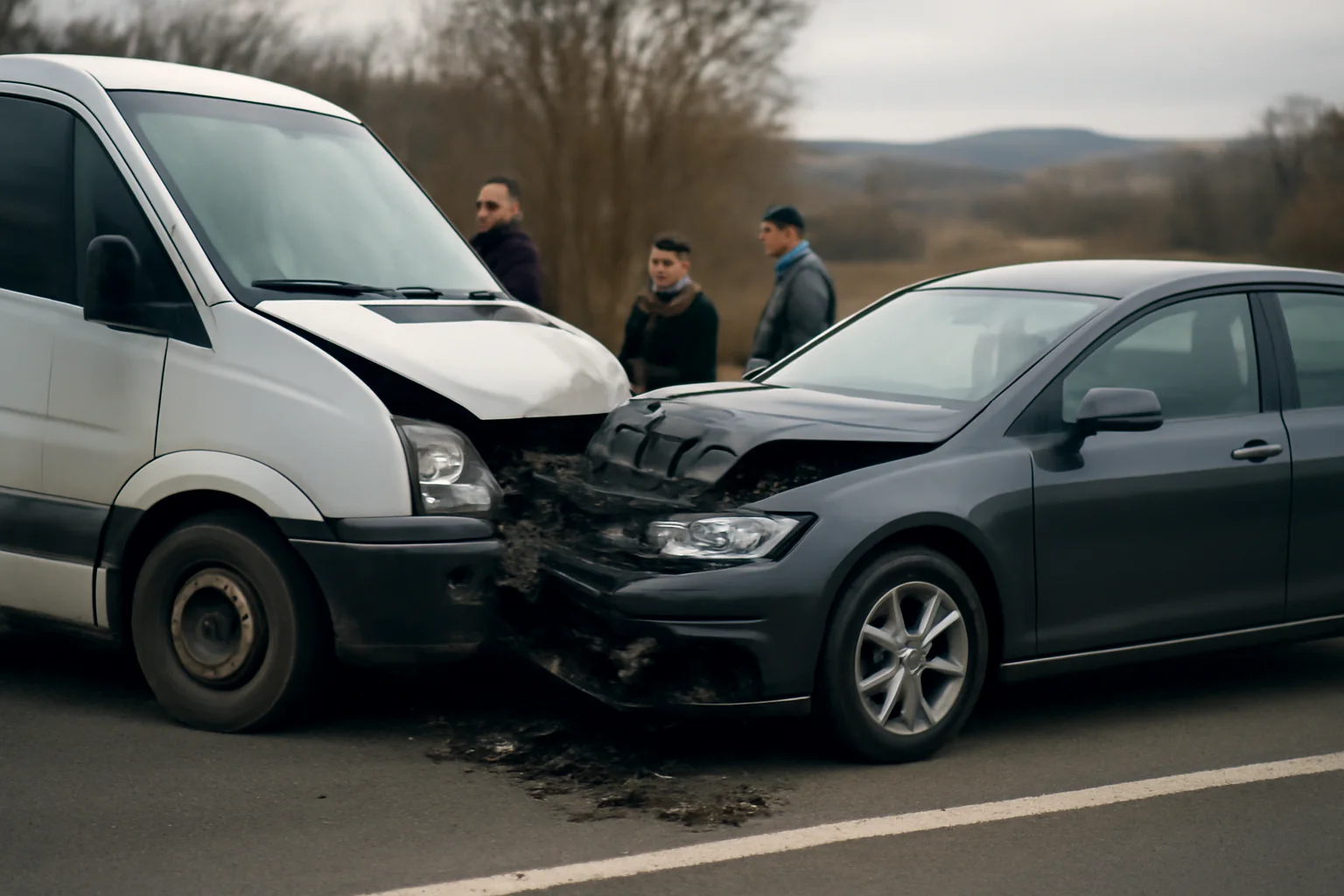 Coliziune între autoutilitară și autoturism pe DN7, în județul Alba: intervenție a poliției anunțată la Alba Iulia
