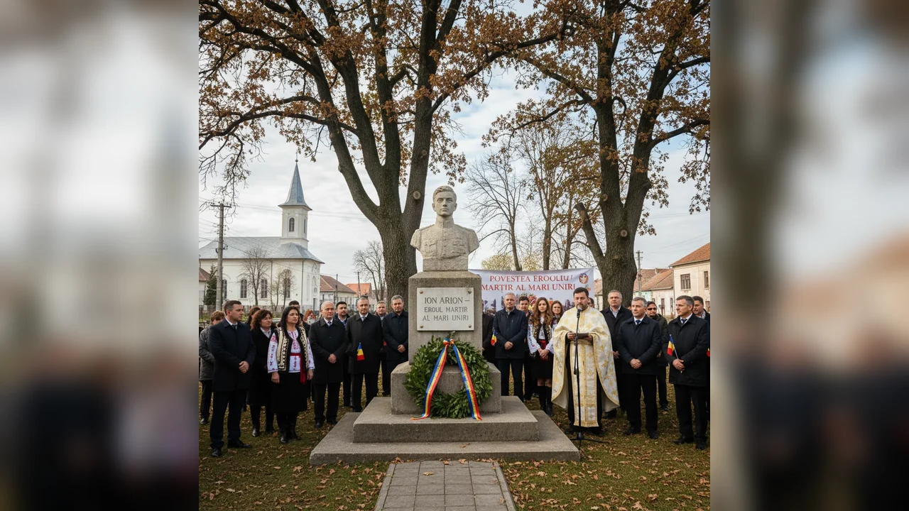 Comemorarea lui Ion Arion, eroul martir al Marii Uniri, la Teiuș