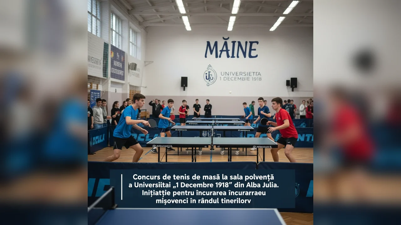 Concurs de tenis de masă pentru tineri la Universitatea din Alba Iulia
