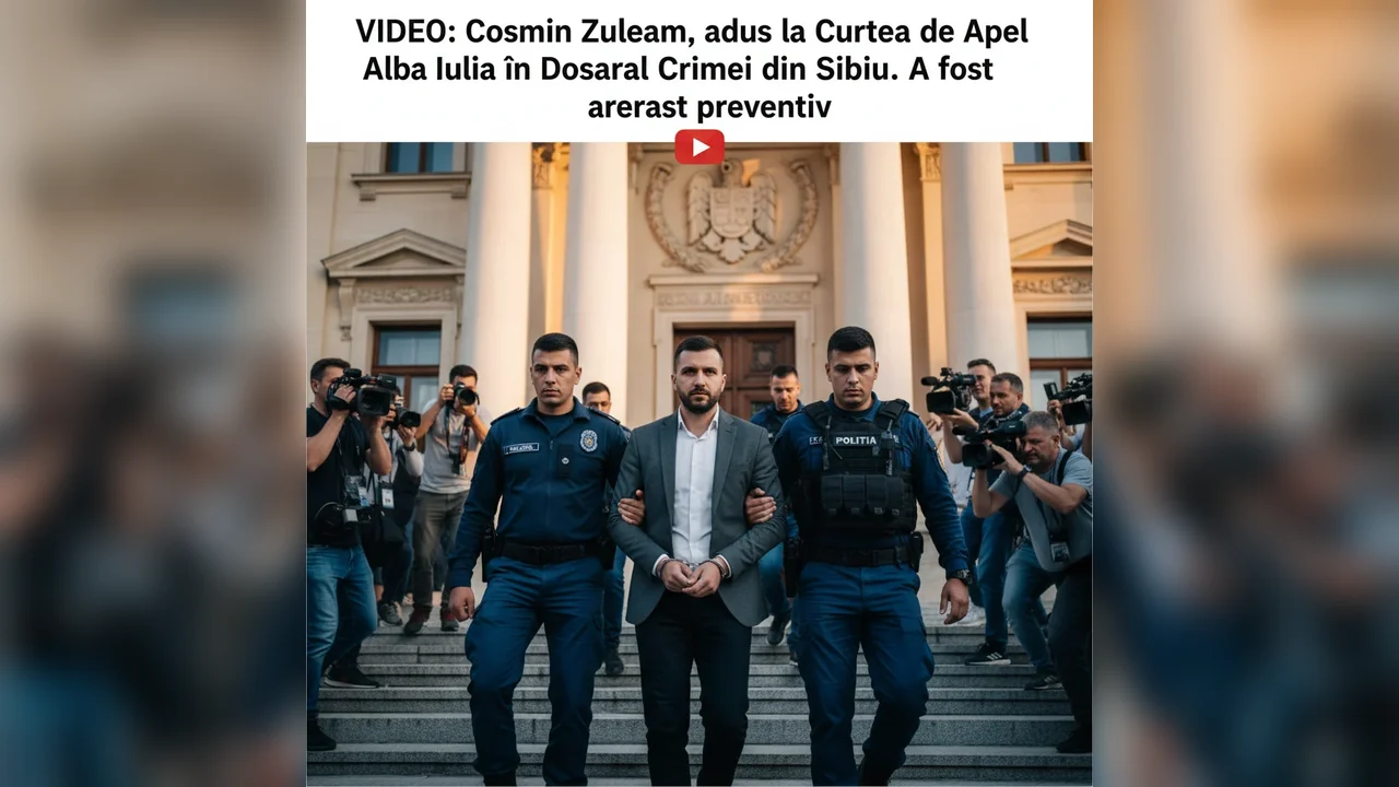 Cosmin Zuleam, escortat la Curtea de Apel Alba Iulia în cazul crimei de la Sibiu și plasat în arest preventiv