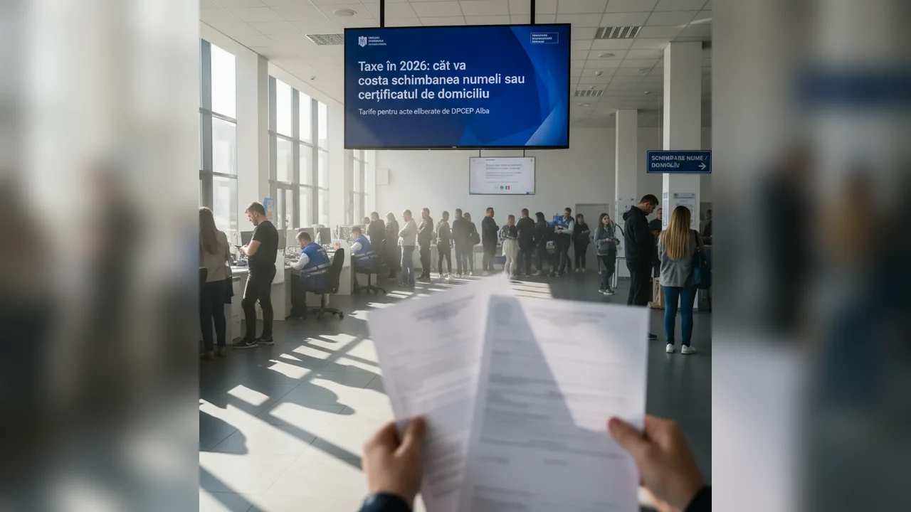 Costuri pentru schimbarea numelui și certificatul de domiciliu la DPCEP