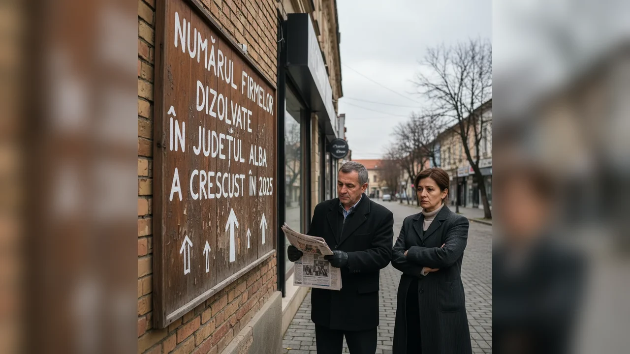 Creștere accentuată a dizolvărilor de firme în județul Alba în 2025, semnalată la Alba Iulia
