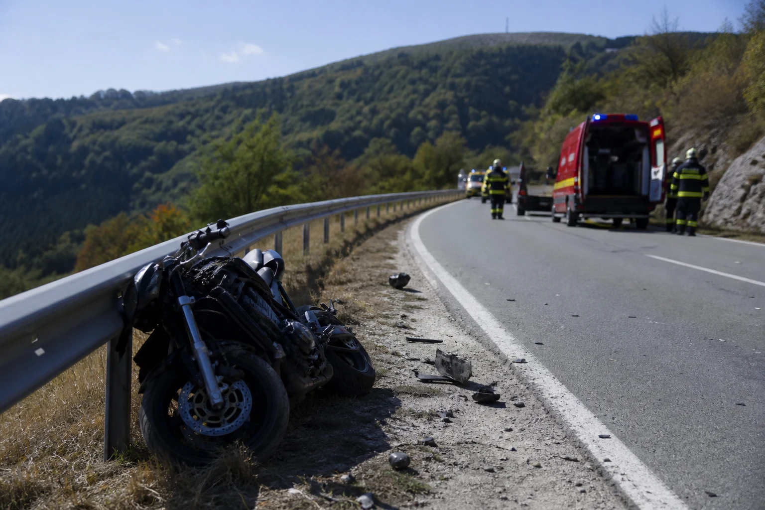 Motociclist de 28 de ani mort pe DN 67C, între Laz și Căpâlna