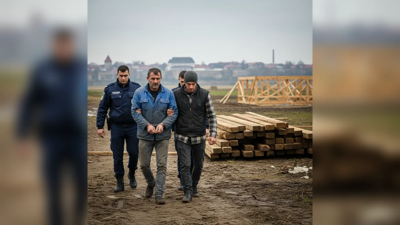 Doi bărbați din Alba Iulia, reținuți pentru furtul grinzii de lemn