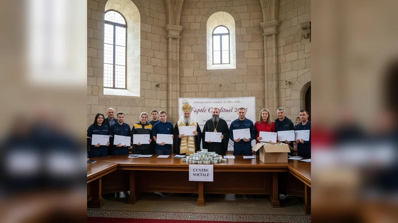 Donație impresionantă a Arhiepiscopiei Ortodoxe Alba Iulia pentru 11 așezăminte sociale, în ediția 2025 a campaniei Faptele Credinței