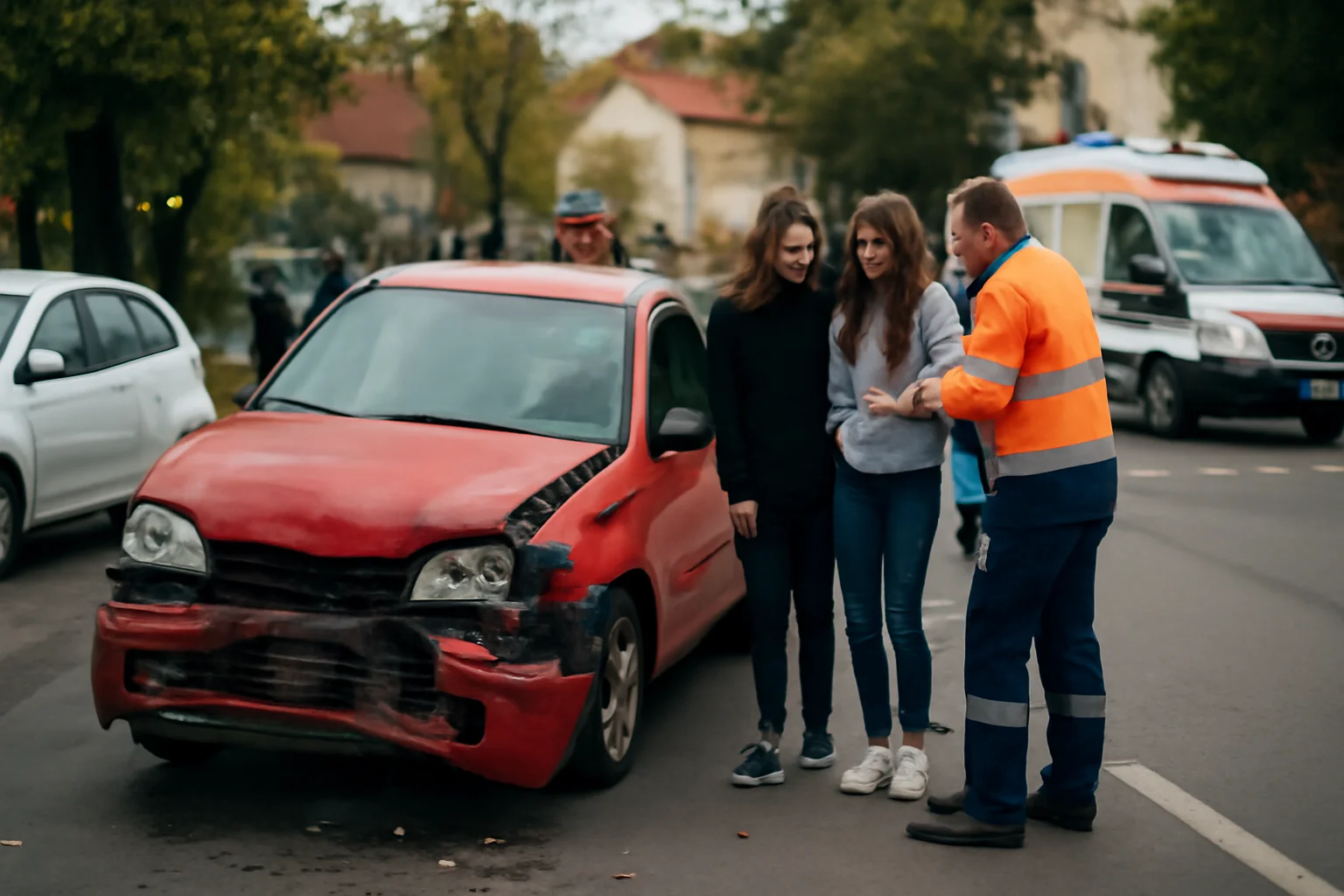 Două adolescente au ajuns la UPU după un accident pe strada Cloșca din Alba Iulia
