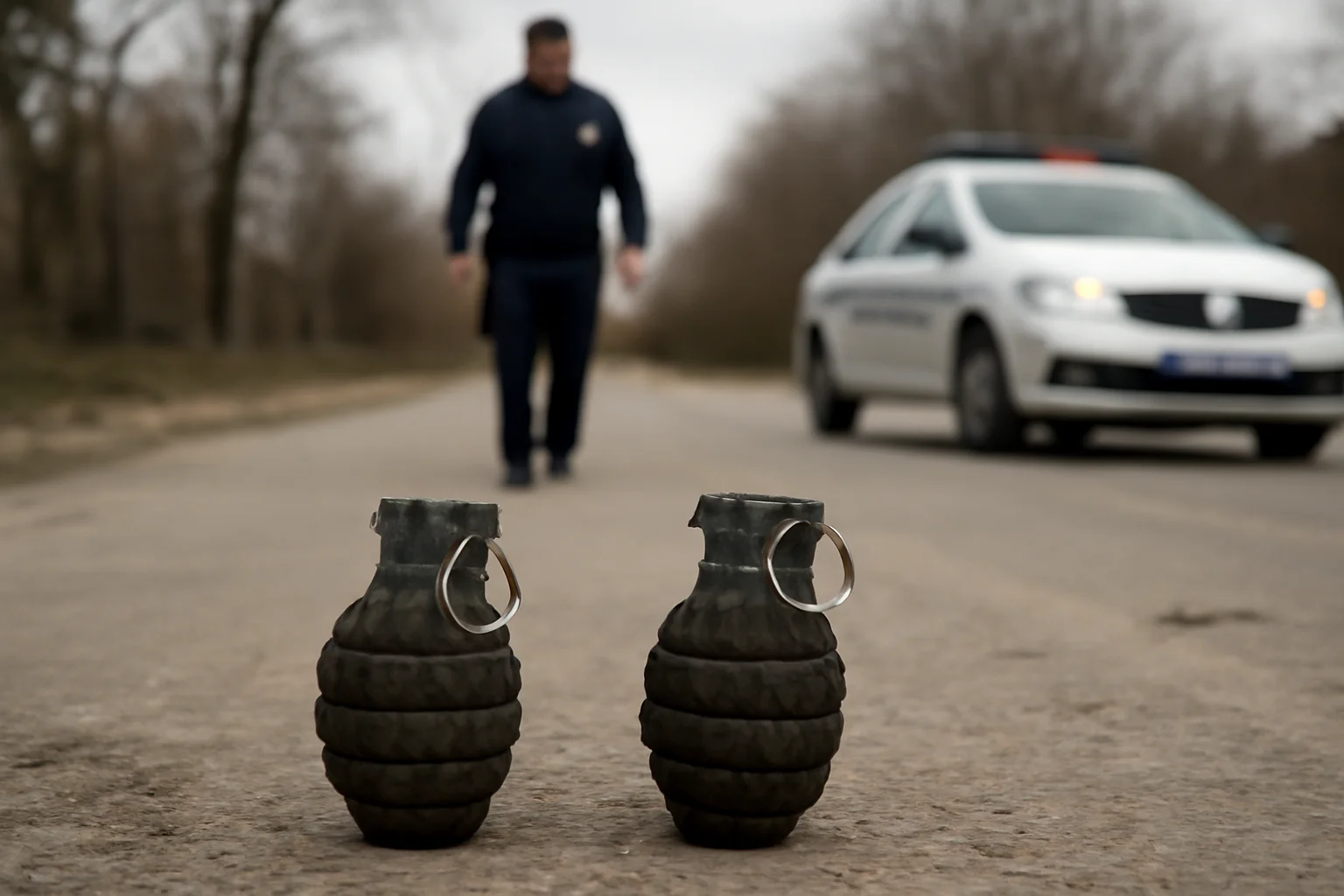 Două grenade defensive găsite la Aiud, ridicate de pirotehniștii din Alba Iulia