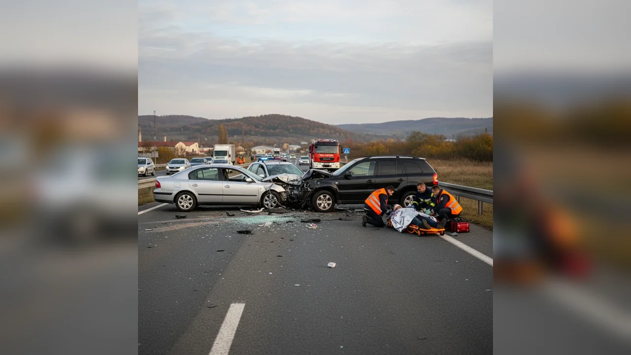 Două persoane au fost rănite într-un accident pe șoseaua de centură din Alba Iulia