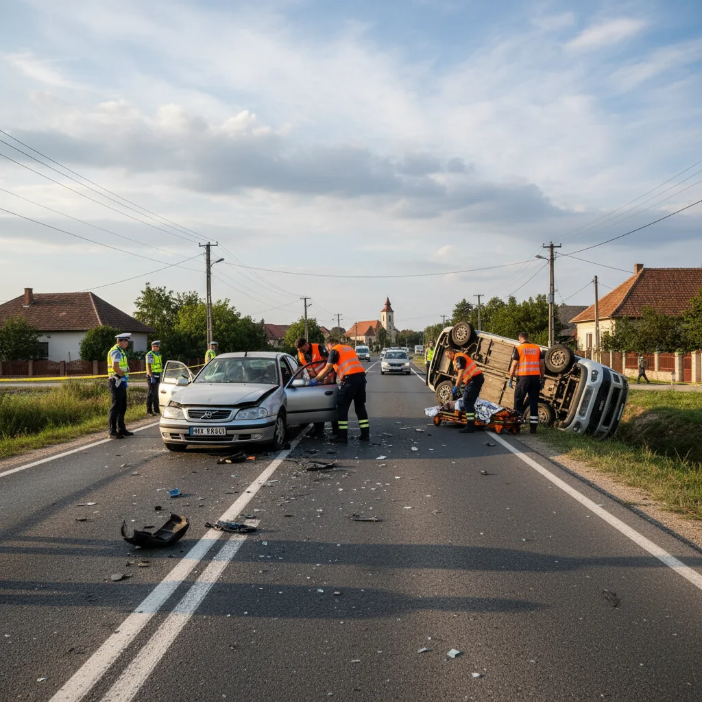 Două persoane rănite într-un accident rutier la Aiud, anunțat de autorități din Alba Iulia