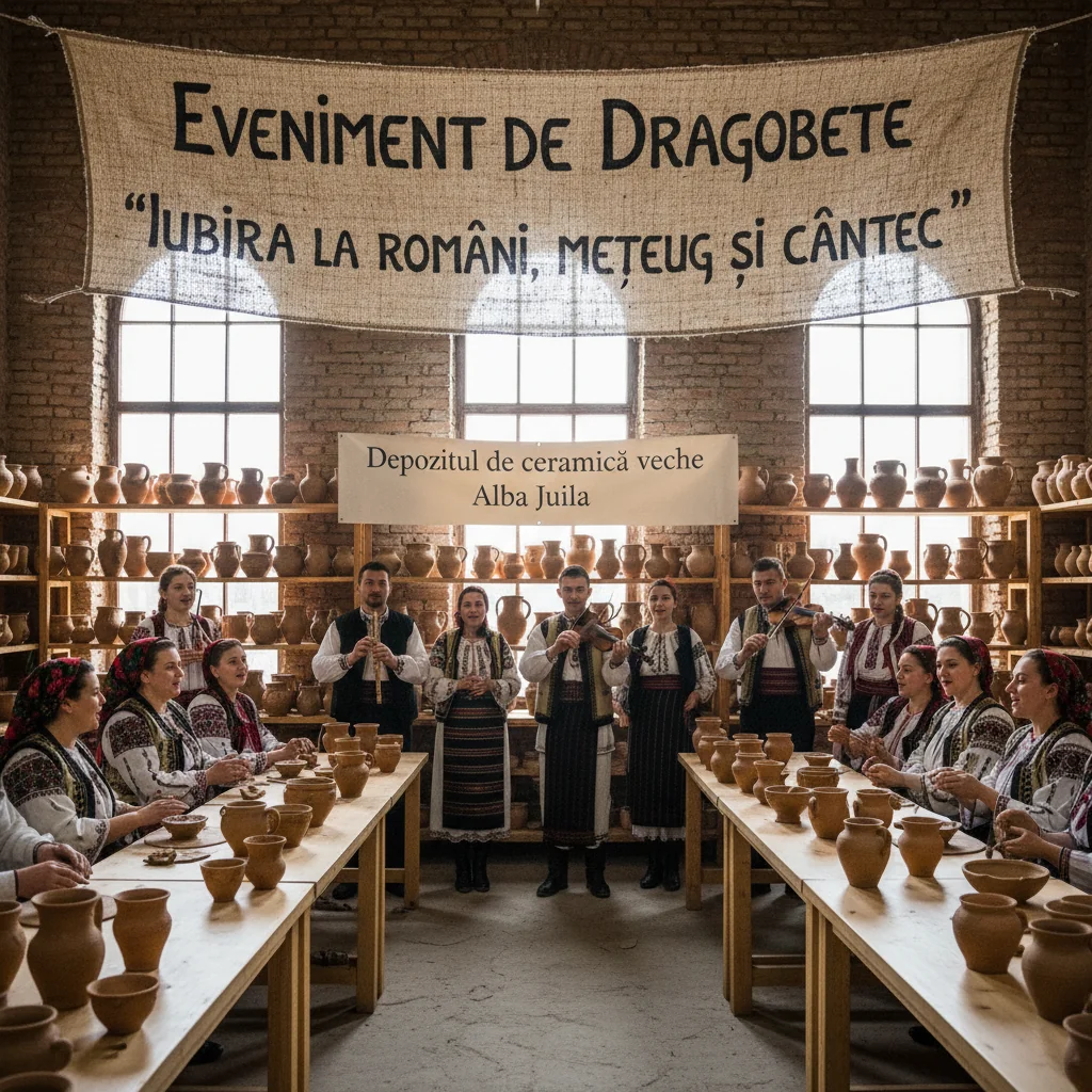 Dragobete la Alba Iulia: „Iubirea la români, meșteșug și cântec” la Depozitul de ceramică veche