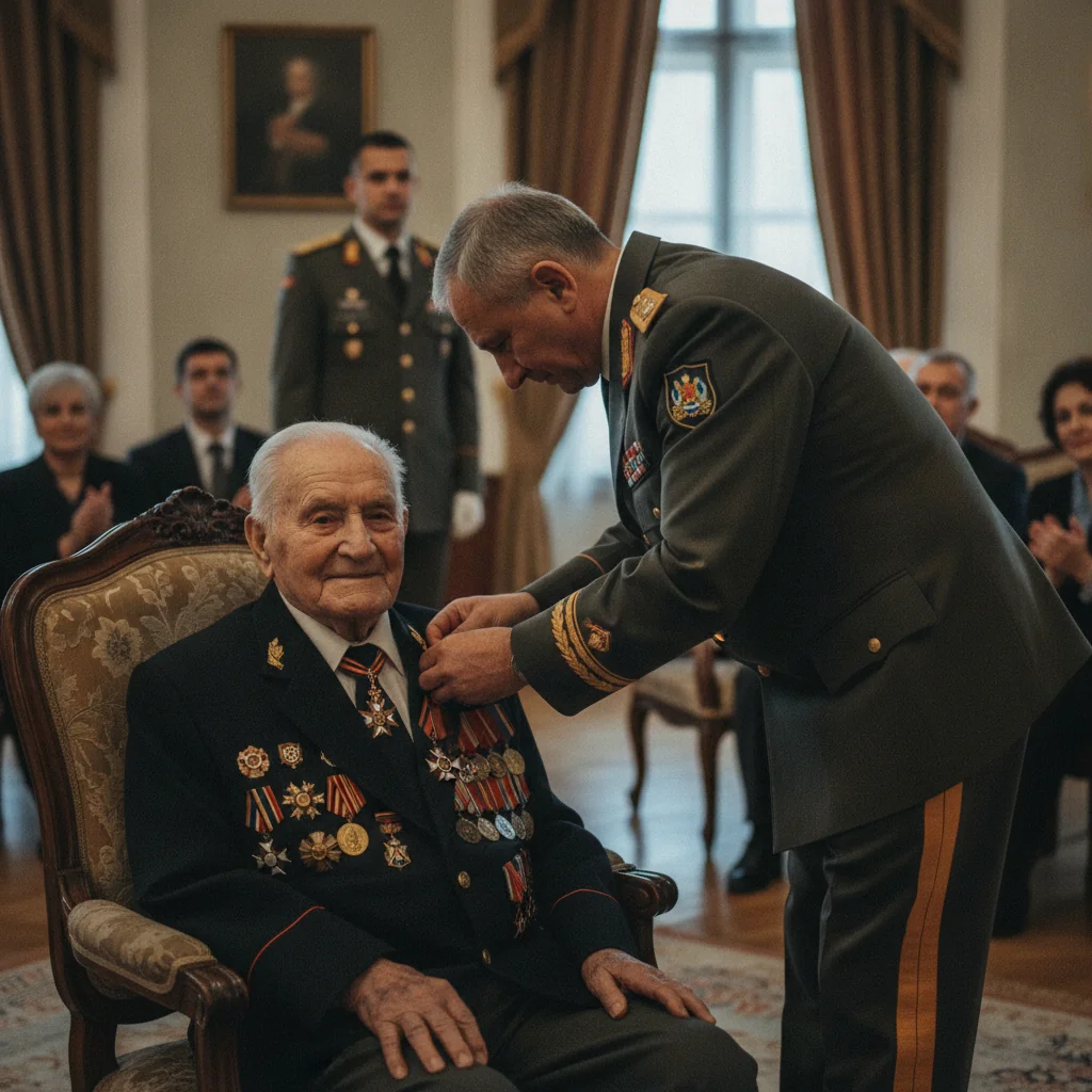 Gherla: Iosif Rus a împlinit 111 ani și a primit o distincție militară