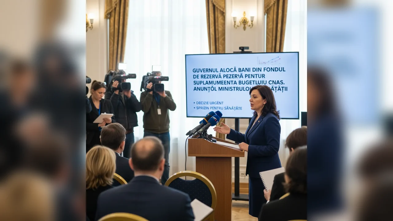 Guvernul majorează bugetul CNAS din fondul de rezervă – declarația Ministrului Sănătății