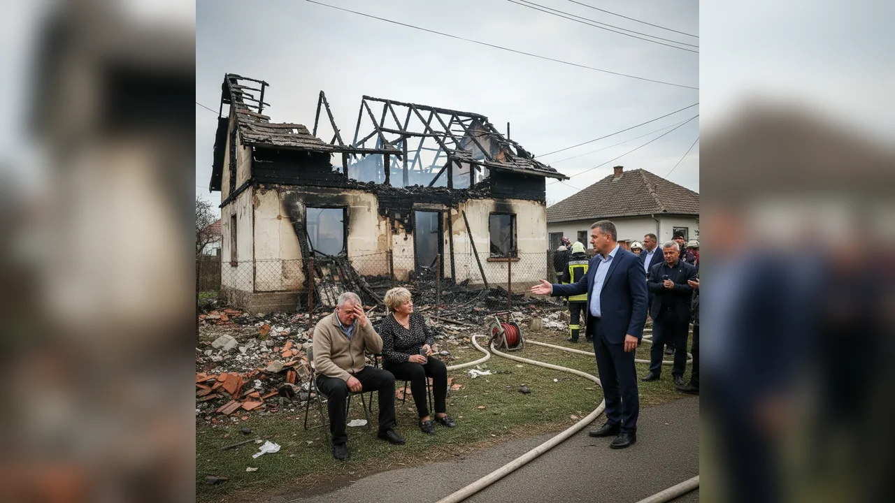 Incendiu distruge o casă în Sebeș; proprietarul suferă atac de panică, primarul oferă sprijin pentru reparații