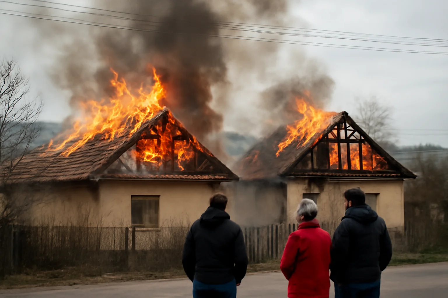 Incendiu la acoperișul a două locuințe din județul Alba, intervenție de amploare anunțată de la Alba Iulia