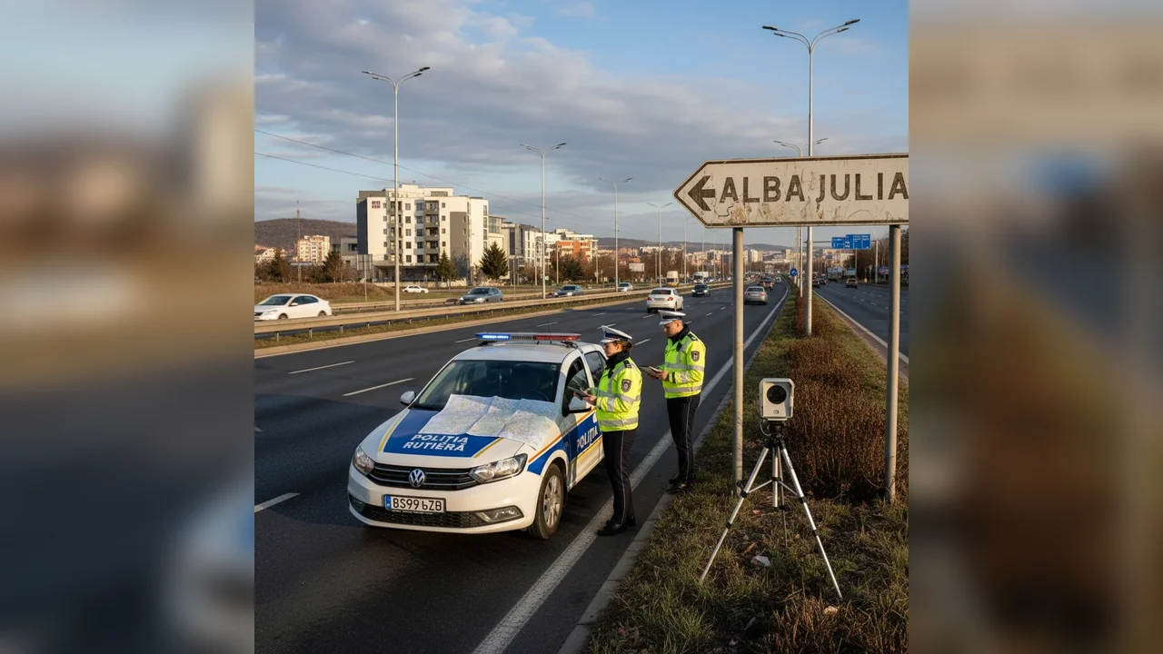 Infracțiuni rutiere și radare anunțate la Alba Iulia și în județul Alba pentru 10 februarie