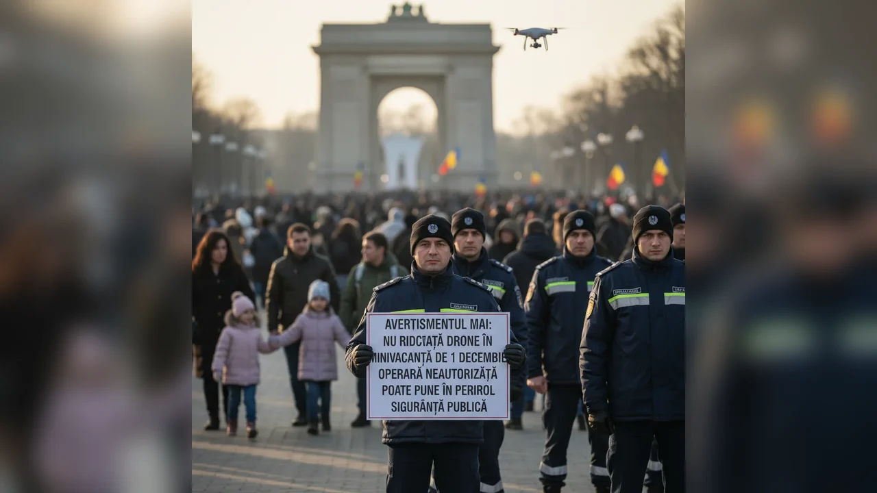 Interzisă utilizarea dronelor în minivacanța de 1 Decembrie pentru siguranța publică