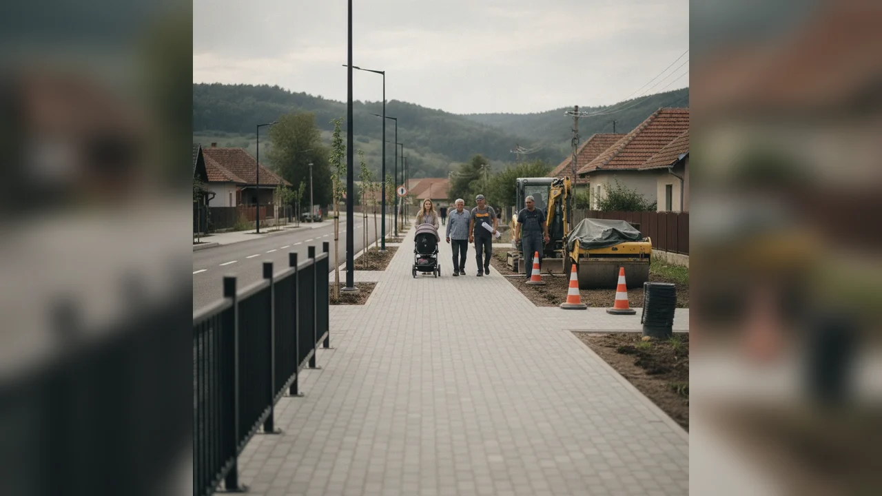 Investiție de 1 milion lei în trotuare și șanțuri