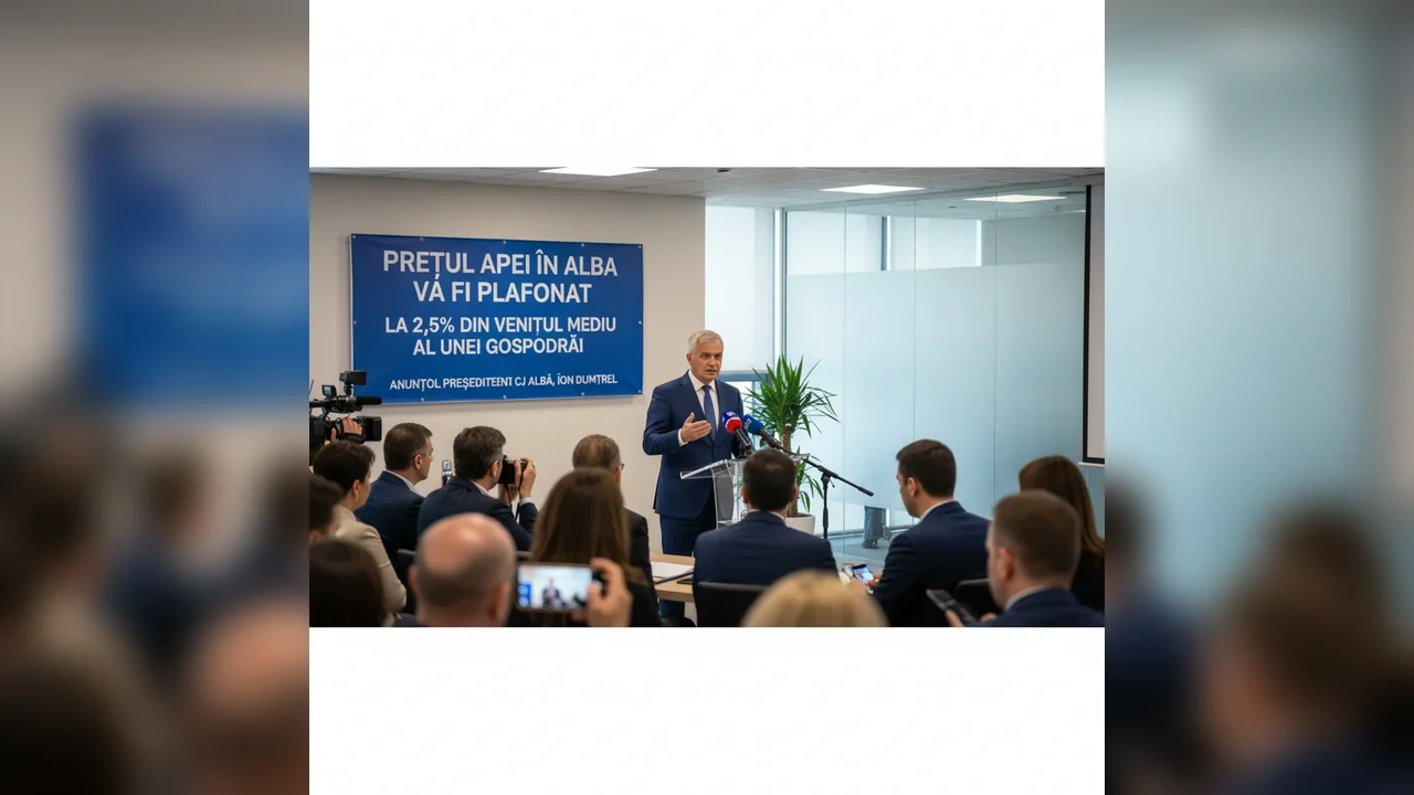 Ion Dumitrel anunță plafonarea costului apei în Alba la maximum 2,5% din venitul mediu pe gospodărie